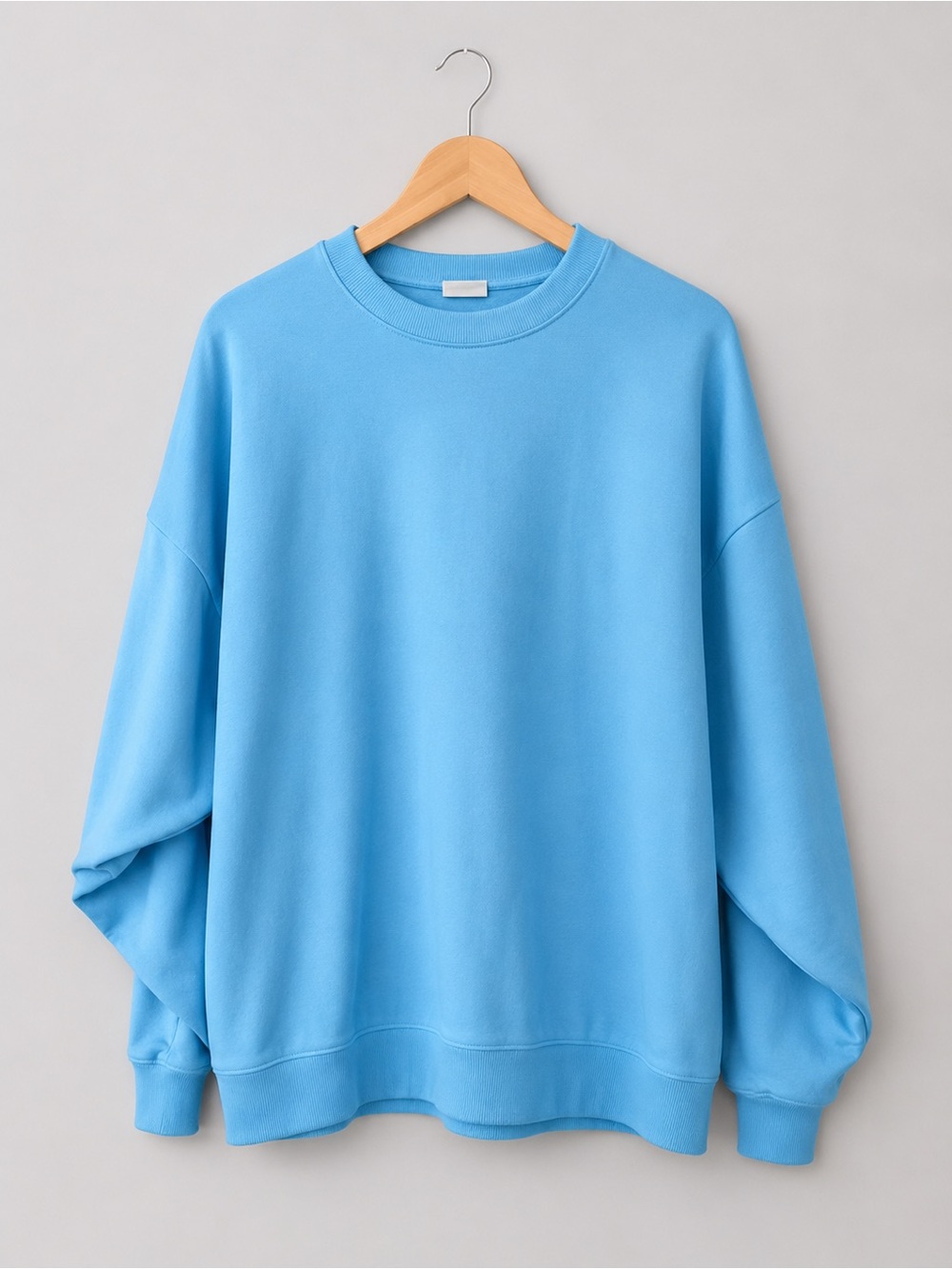 Year of Ours Oversized Sky Blue Crewneck Sweatshirt Casual Lounge Pullover